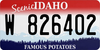 ID license plate W826402