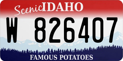 ID license plate W826407