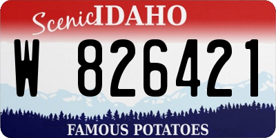 ID license plate W826421