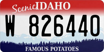 ID license plate W826440