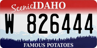 ID license plate W826444