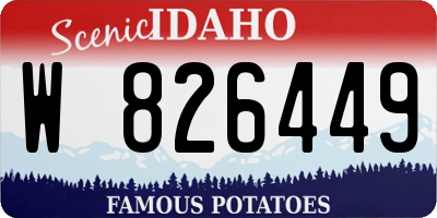 ID license plate W826449