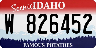 ID license plate W826452
