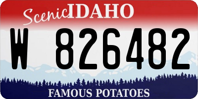 ID license plate W826482
