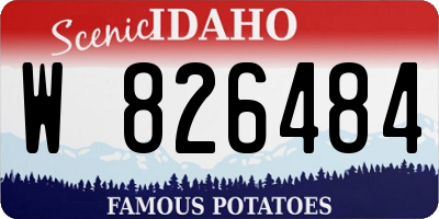 ID license plate W826484