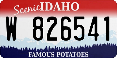 ID license plate W826541