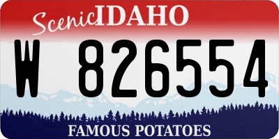 ID license plate W826554
