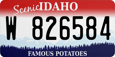 ID license plate W826584