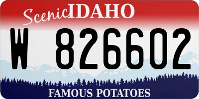 ID license plate W826602