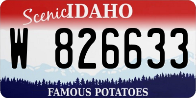ID license plate W826633