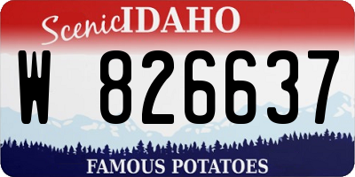 ID license plate W826637