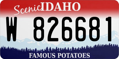 ID license plate W826681