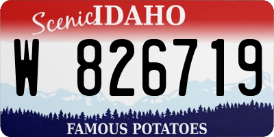 ID license plate W826719