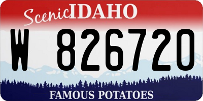 ID license plate W826720
