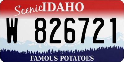 ID license plate W826721