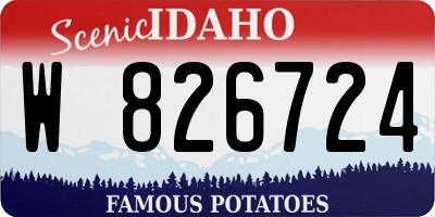 ID license plate W826724