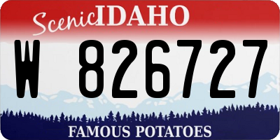 ID license plate W826727