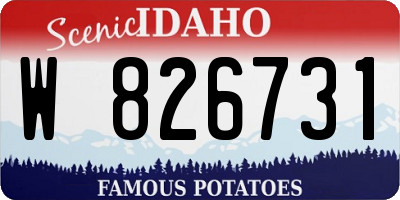 ID license plate W826731