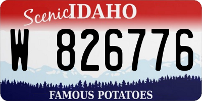 ID license plate W826776
