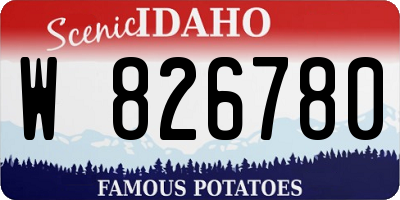 ID license plate W826780