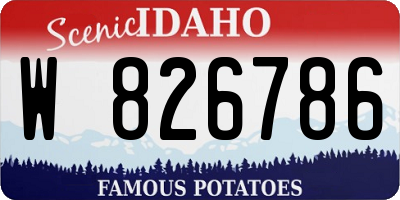 ID license plate W826786