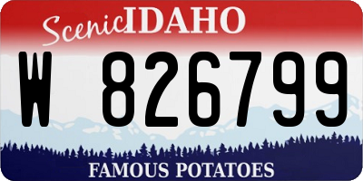 ID license plate W826799