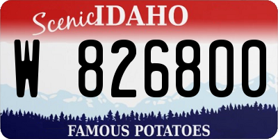ID license plate W826800
