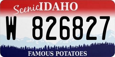 ID license plate W826827