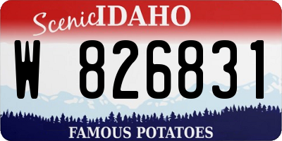 ID license plate W826831
