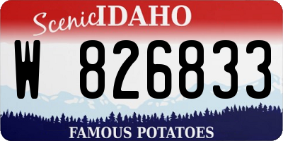 ID license plate W826833