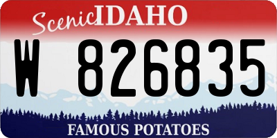 ID license plate W826835