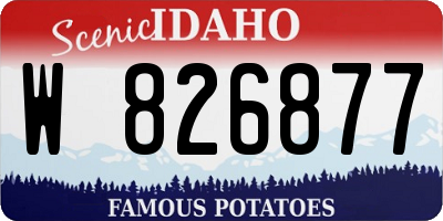 ID license plate W826877