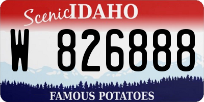 ID license plate W826888