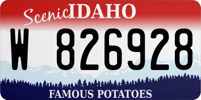 ID license plate W826928