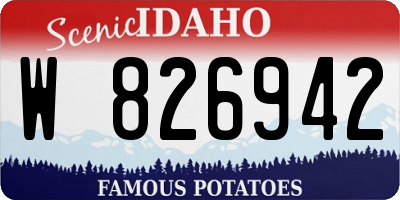 ID license plate W826942