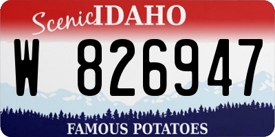 ID license plate W826947
