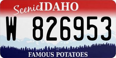ID license plate W826953