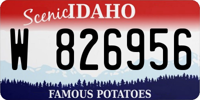 ID license plate W826956