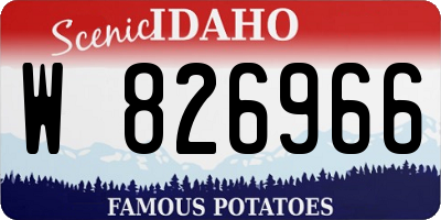 ID license plate W826966