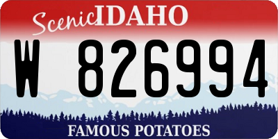 ID license plate W826994