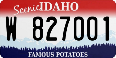 ID license plate W827001