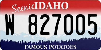 ID license plate W827005