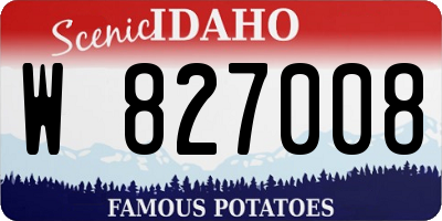 ID license plate W827008