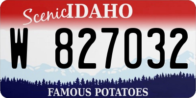 ID license plate W827032
