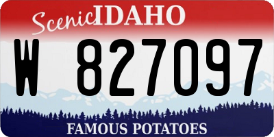 ID license plate W827097