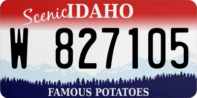 ID license plate W827105