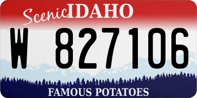 ID license plate W827106