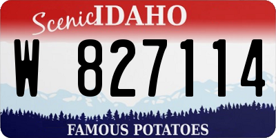 ID license plate W827114