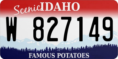 ID license plate W827149