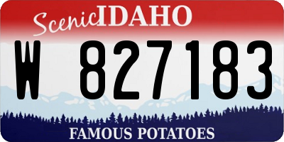 ID license plate W827183